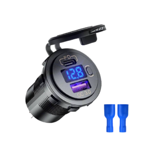 Dual USB + PD Charger with Meter