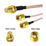 SMA Female 2 to SMA Male Adapter